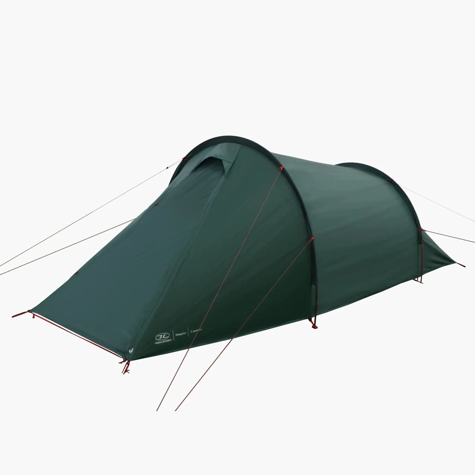 Highlander Respite 2 Person Tunnel Tent Waterproof Compact Camping Double Skin