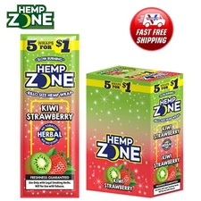 H. Zone Organic Herbal Wrap KIWI STRAWBERRY Full Box 15/5CT - 75 Wraps Total
