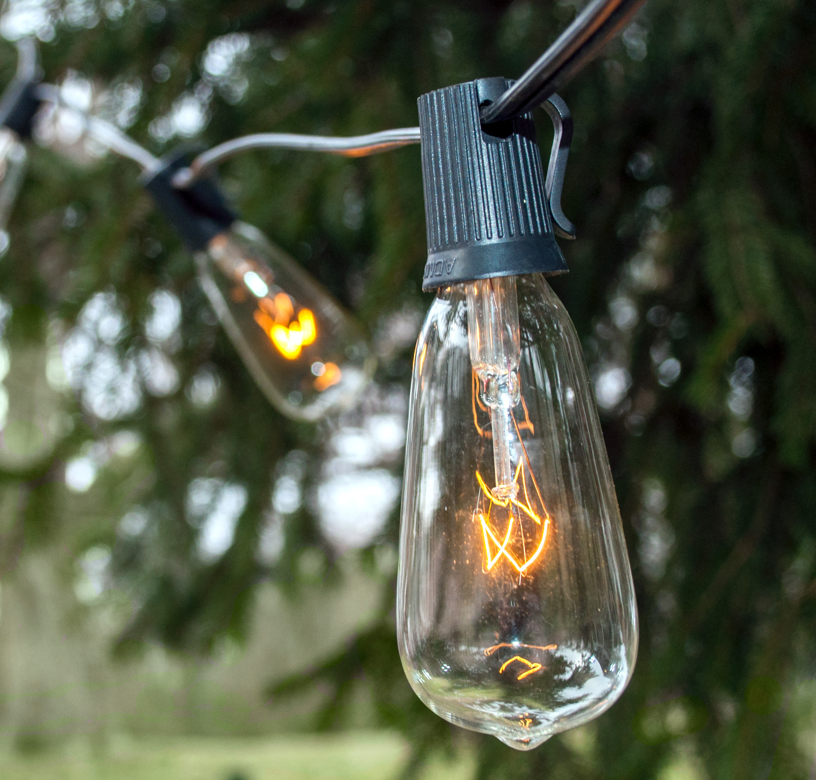 Vintage Edison Filament Outdoor Patio String Lights 100, 50, and 25 Foot Lengths