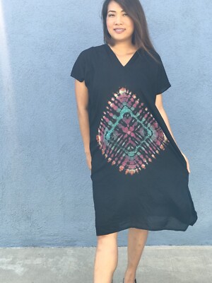 Womens Handmade Tie Dye Beach  Wear Boho Hippie Unique Fits SML
