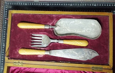 SET POSATE DA DOLCE DESSERT ARGENTO INGLESE W&HS W&R ANNI 60-70 RARITÀ!