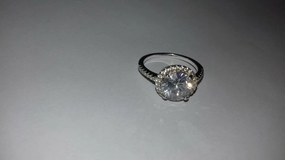 anello "Les Petites Précieuses"/ Argento Sterling /Zirconia /Color Argento/tg 54 - Immagine 2 di 4