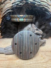 1 - EASY GRIP Green Camo Laminated Turkey Call Pot Spray Finished Call Supplies