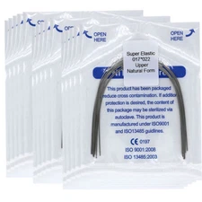 10 Pcs Dental Orthodontic Arch Wire Rectangular Round Niti Super Elastic Natural