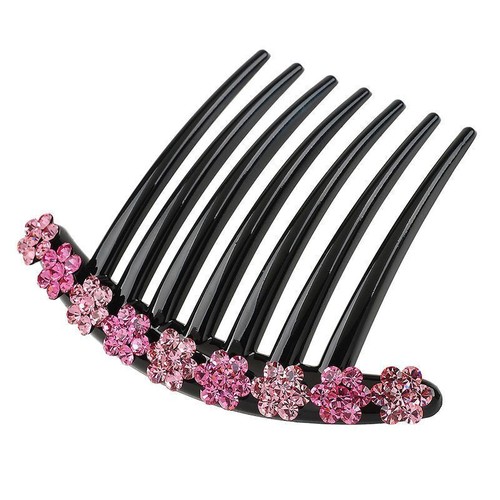 Flower Pins Clip Women's Crystal Hair Comb Hairpin Comb Accessories - Picture 12 of 16