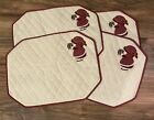 NaRaYa Placemats Set of 4 Home Dining Table Top Ivory Quilted Cotton Girl Flower