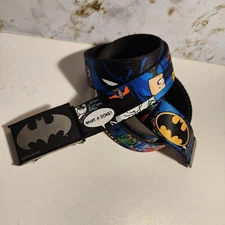 Batman Joker DC Comics Buckle Down Belt Reversible (Black Or Comics) Adjustable 