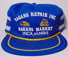 1980s Vintage HAGANS REPAIR 3 SIDE STRIPES SNAPBACK TRUCKER HAT CAP MADE IN USA