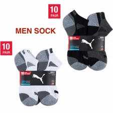 10 or 1 Pair Puma Brand Men No Show Low Cut Sock White Or Black Men Lower