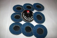 10 NEIKO TOOLS USA 3" ROLL LOCK SANDING FLAP DISCS ZIRCONIA 100 GRIT 11123A
