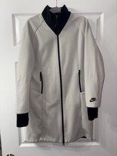 NIKE TECH FLEECE JACKET LIGHT BONE/BLACK WOMEN SIZE S