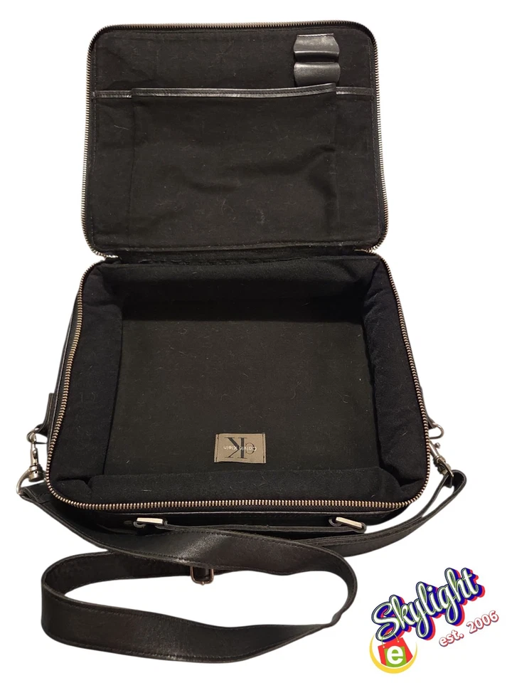 Vintage Y2K Leather Calvin Klein Black Business Briefcase Shoulder Laptop Bag CK - Image 4 of 4
