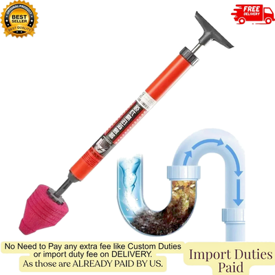 #ad Heavy Duty High Pressure Toilet Unblock Plunger Clog Drain Buster Vacuum Pump US $8.99