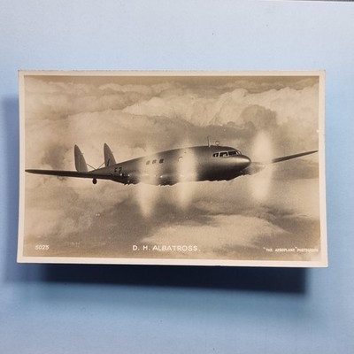 Commercial Aircraft Postcard C1938 Real Photo D.H Albatross Prototype E2