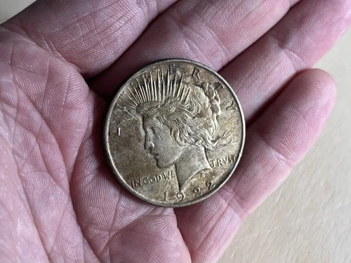 1922-P Peace Dollar $1 Silver Coin Circulated 0.9 Fineness Uncertified
