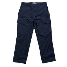 Duluth Trading Flex Fire Hose Pants Men  s 36x30 Black Canvas Standard Fit Cargo