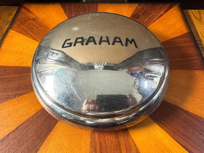 Antique 1920's GRAHAM (-PAIGE ) Dogdish Moon Style Chrome Hubcap