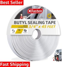Versatile Waterproof Butyl Seal Tape 1/8" x 3/4" x 45' - Ideal for Home and Auto