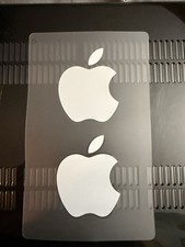 Apple Logo Sticker Decal, White - Genuine - Includes 2 Stickers