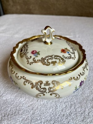 Reichenbach Fine Vintage ServingDish Lid Floral GDR East Germany Porcelain 23k