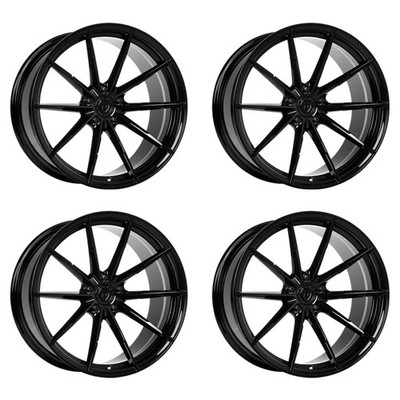 Dolce Veloce 18X8.5 5X120 +35mm Gloss Black Wheel 18'' Inch Rim New [SET OF 4]