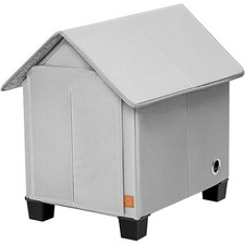 Insulated Dog House Outdoor with Warm Mat and Elevated Feet Weatherproof