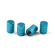 Aluminum Alloy Tire Valve Stem Caps, 4 Pack Universal Car Wheel Tire Light Blue