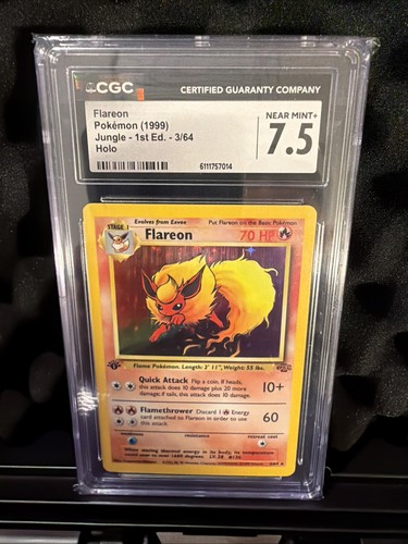 Flareon (1st Edition) graded CGC 7.5 for sale on eBay