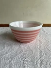 Vintage Pyrex 401 Pink Rainbow Stripes Mixing Bowl 1½ Pint Milk Glass