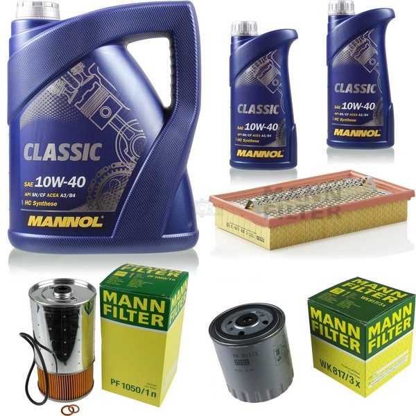 Inspektionspaket 7L Mannol Classic 10W-40 FüR Mercedes W201 D 2.0 W124 200 E-image