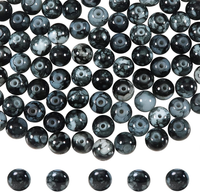 100 StüCk Runde Glasperlen, 8 Mm, Marmor-Motiv, Lose Kristallperlen, FüR Schmuck