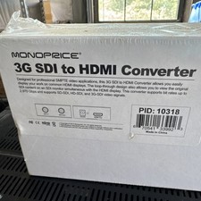 HDMI to 3G SDI Converter with Power Supply - MONOPRICE 16061 NIB
