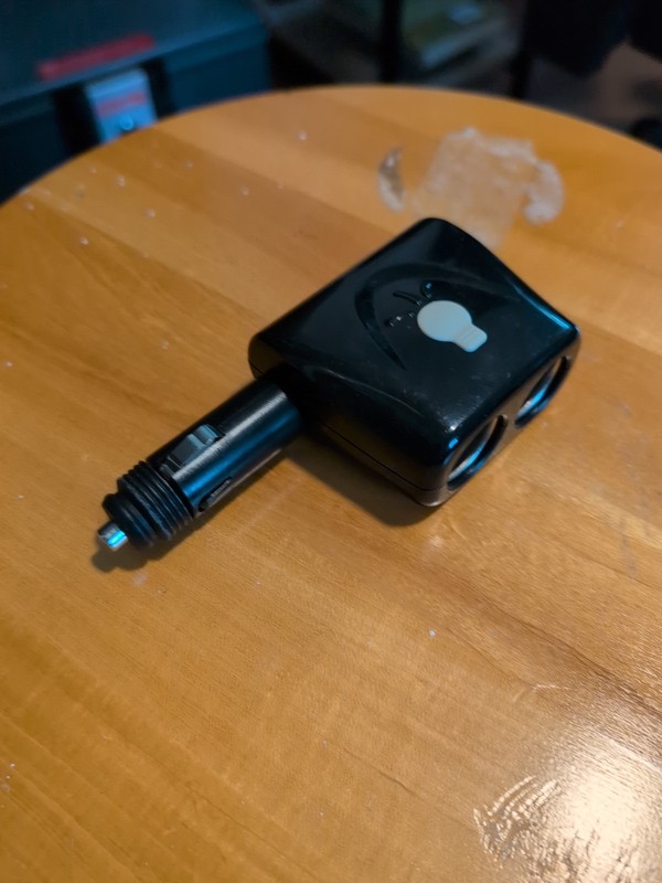 Dual Cigarette Lighter Adapter for Cars, 12V Car Charger Splitter with USB A PD