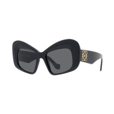 Loewe LW40128I 01A Sunglasses  Black/Grey Butterfly Cat-Eye Oversized  New