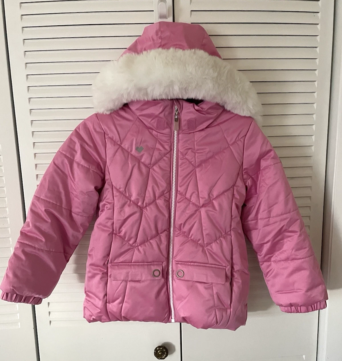 Obermeyer Pink Snow Ski Jacket w Removable Hood EUC Girl's Size 6
