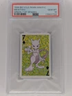 Pokemon Mewtwo - 7 of Spades - PSA 10 - Bicycle Mini Playing Cards Green Deck #1
