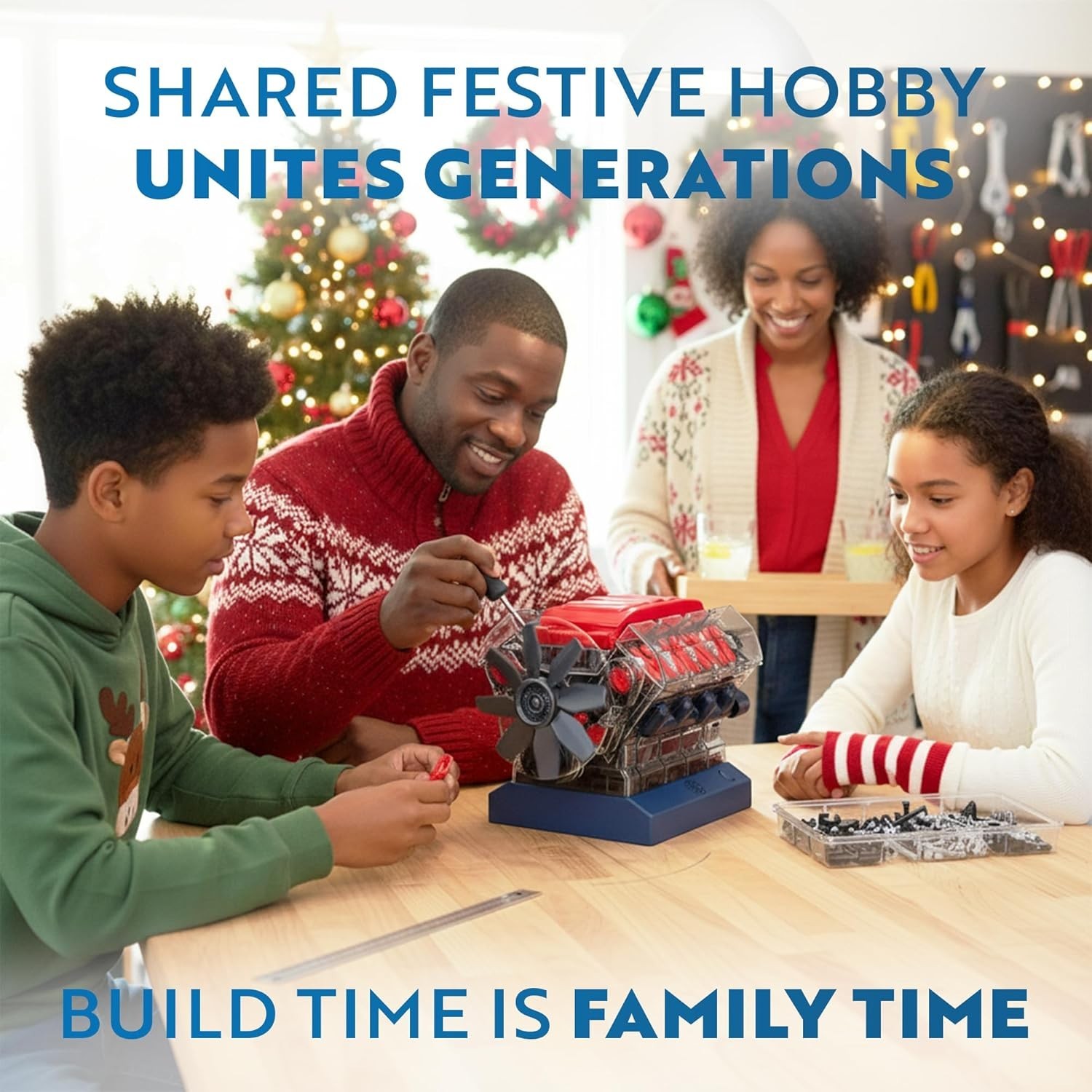 V8 Combustion Engine Model Kit That Runs - Build Your Own STEM Mini V8 Model ...