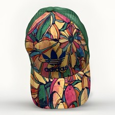Adidas Originals Trucker Cap Blumenprint Grün Snapback Unisex 