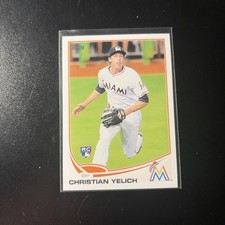 2013 Christian Yelich Topps Update ROOKIE CARD #290 - Milwaukee Brewers RC. rookie card picture
