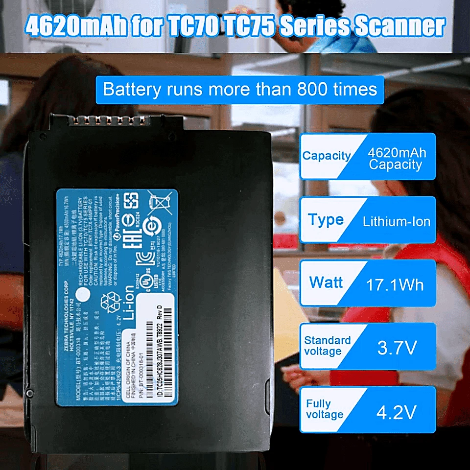Paquete de 5/10/15 Batería Nueva Genuina BT-000318-01 para Zebra TC77 TC55 TC70 TC72 TC75 Foto 2 de 4
