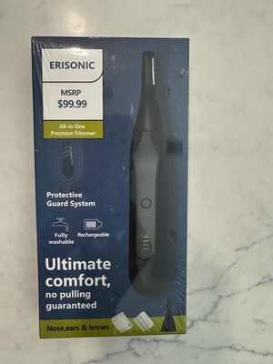 New Erisonic All-in-One Precision Trimmer Nose Ear Eyebrow Groomer Rechargeable