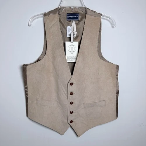 Levi’s Menswear Urban Renewal Corduroy Vest 42R NWT Reworked Vintage Tan - product listing photo