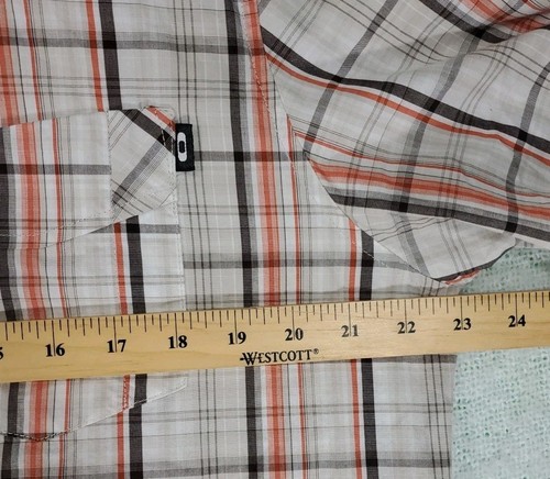 Oakley Shirt Mens XL Gray Stripe Button Up Casual Cotton - Picture 11 of 12