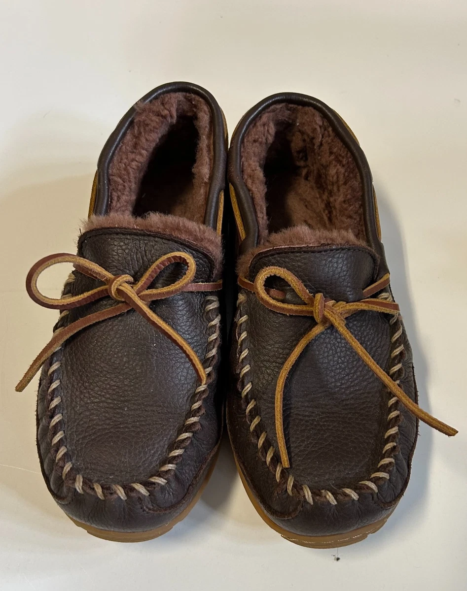 L.L.BEAN Mocasines slippers olive green suede leather Men\'s size 7m L.L. Bean Men main image 4