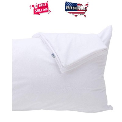 Feather Proof Pillow Protectors 2 Pack Standard 20x26 Zippered Waterproof Cover