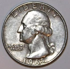1962-D Washington Quarter - 90% Silver - Extra Fine - #1154EA