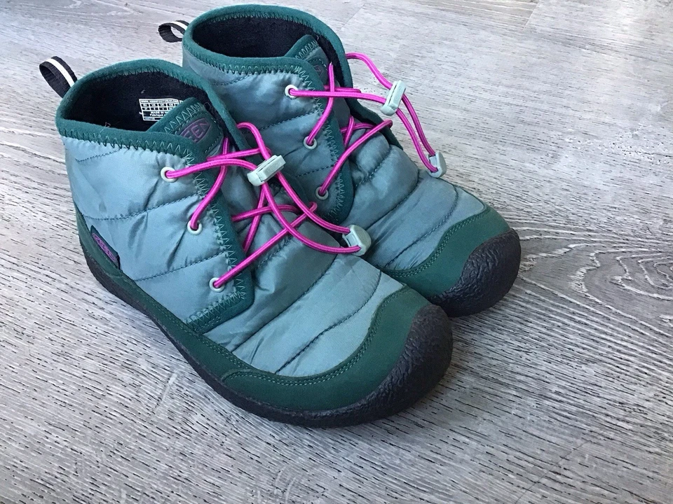 Keen Howser II 儿童 Chukka 靴子 5 码 Dark Forest Fuchsia 防水雪地靴 — 第 2/4 张图片