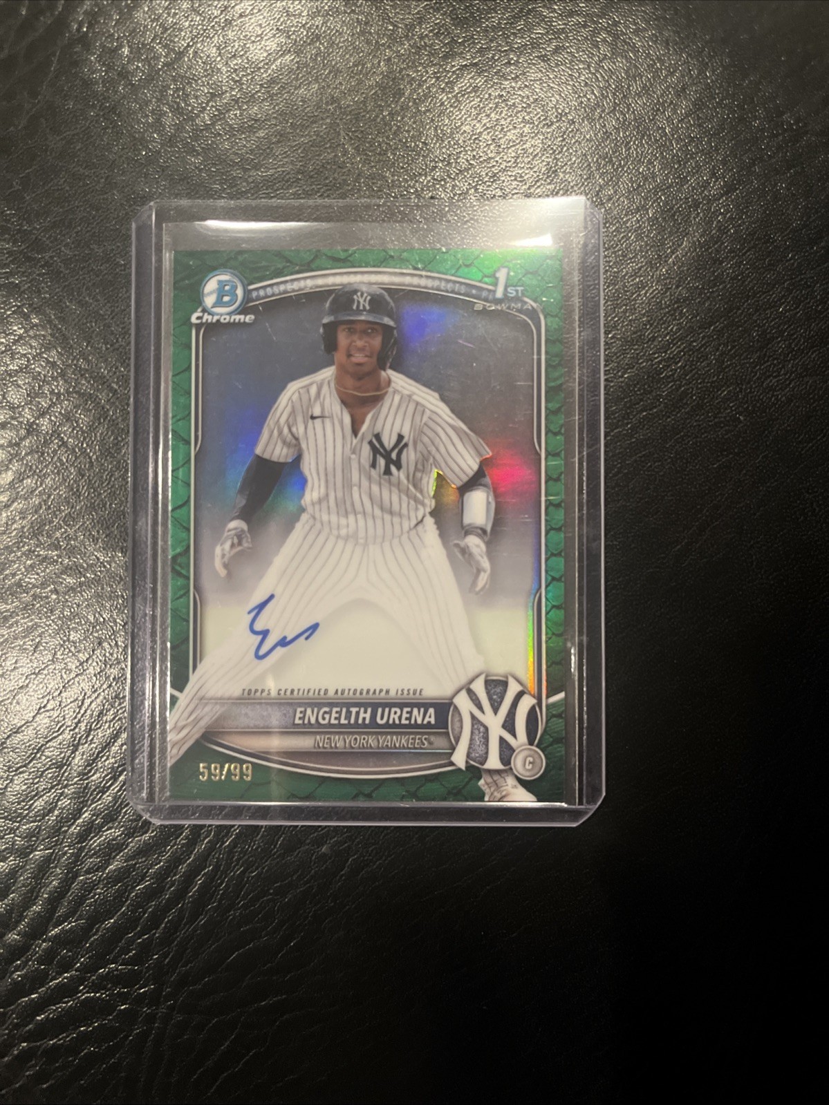 2025 Bowman Chrome - Engelth Urena 1st Green Reptilian Auto #/99 YANKEES