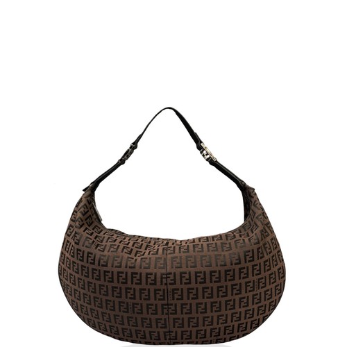 Fendi Hobo Brown Canvas Zucchino (ym042326c3)