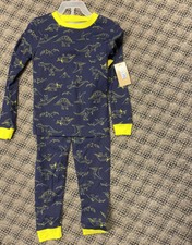 HIGHLAND ORGINALS BOYS LB DINOSAUR LONG SLEEVE TF PJ SET SIZE 4 NWT